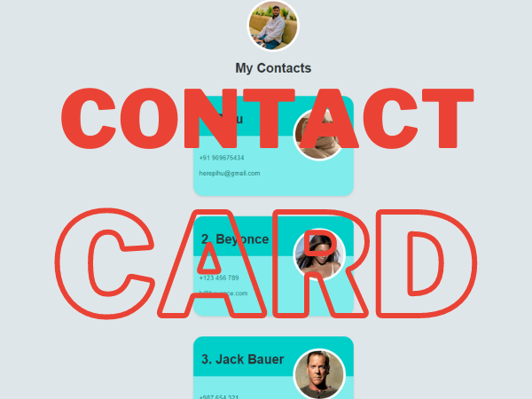 contact-cards using React